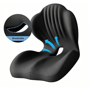 Orthopedic One-piece Seat Cushion Integrated Backrest Lumbar Support Posture Corrector Chair Pad Pressure Relief For Office